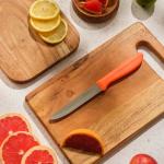 Rounded Serrated Knife Orange