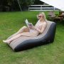 Zs - Flocked Inflatable Sofa Lounge - Purple