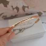CBA102066 - Personalized Rose Gold Bangle Stainless Steel Adjustable