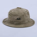 Cassette Ripped Denim Bucket Hat Olive - S-m