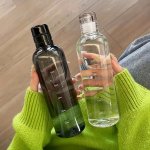 1PC 500ML Transparent Plastic Water Cup With Time Scale Creative Portable Water Bottle For Fitness Fashion Sports Water Bottle B