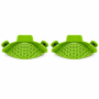 Silicone Food Strainer Microwave Steamer Basket With Handle For Vegetables