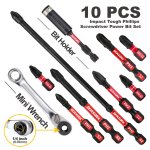 Philips Phillips Impact Tough Screwdriver Power Bits Set Insert Bits Set PH1 PH2 PH3