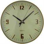 Casey Wall Clock Pine Outer Rim With Beige Details 30CM