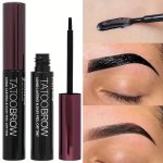 Waterproof Eyebrow Gel Tattoo Dye Cream - Easy Peel-off Long-lasting Sweatproof Brow Tint All Skin Types Natural Look - Semi-per