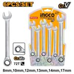 Ingco Spanner Ratchet Set 6PCS - HKSPAR1062