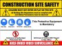 Construction Site Safety Children Must Not Enter - 60X80CM Sign