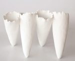 White 4 Joined Vase – 19X31X10CM