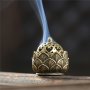 1PC Elegant Hollow For Lotus Incense Burner - Metal Perfect For Coffee Tables & Bathroom Deodorization