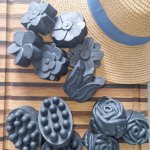 Charcoal Soap - Almond Small Rose