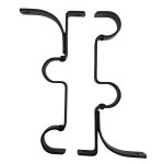 Double Curtain Pole Bracket Black 20CM
