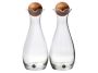 Sagaform Oil/vinegar Bottles With Oak Stoppers Set Of 2