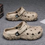 Men's Solid Color Hollow Out Eva Clogs Comfy Non Slip Casual Durable Beach Water Shoes Summer