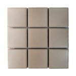 Matt Beige Glazed Porcelain Mosaic Tiles Sheet Size 15X15CM