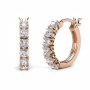 Huggies Rose Gold Plated Earrings Embellished With Swarovski Crystal