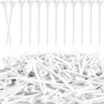 Soulchen 500 Pack 3-1 4 Inch Plastic Golf Tees - 4-PRONG Curved Design For Longer Drives Low Spin & Low Friction Tees Bulk With