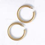 Matt Large Hoop Earrings - Gold Free