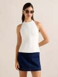 Delaney Halter Top - 16 Porcelain