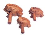 Guiros Percussion Instruments Wooden Frog Wooden Frog Musical Instrument 3 Pieces Set Of 4 Inch Frog 3 Inch Frog And 2.25-2.75 I