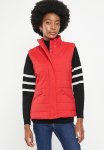 Polo Wmn Sleeveless Puffer Jacket - Red