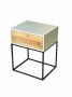 Kilimanjaro Push To Open White Side Table One Drawer