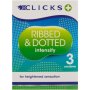 Clicks Condoms Ribbed & Dotted 3S