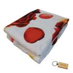 Smte Luxurious Microfiber Bed SHEETS:150X189CM And Smte Keyring White Rose With Keychain