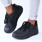 Madison Ladies Zip Sneaker - Black Mono - 8