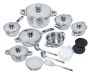 Ih Quality 22 Piece Stainless Steel Cookware Set