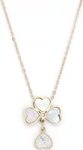 Stainless Steel Necklace With Clover Leaf Pendant Rose Gold