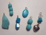 Howlite Blue Colored Healing Pendant B9