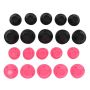 20PCS Silicone Mushroom Hair Curlers Set Large & Small Rollers Black