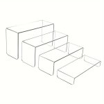 4-LAYER Acrylic Display Stand Multifunctional Acrylic Transparent Display Stand Suitable For Displaying Desserts Dolls Cosmetics