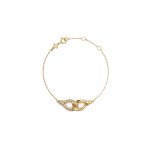 Interlocking Wishbone Bracelet -gold