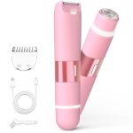 Bikini Trimmer For Women Dual Head Electric Razors Pubic Hair Trimmer With IPX7 Waterproof & Easy Cleaning Rechargeable Painless