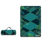 Water Resistant Picnic Blanket 148X200CM Foldable Beach Mat - Gold Leaf Geometric