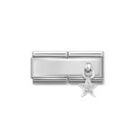 Silvershine Hanging Glitter Star Double Link