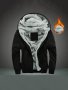 Men's Casual Warm Fleece Hooded Coat Warm Thick Zip Up Hoodie For Fall Winter