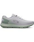 Women's Ua Charged Rogue 3 Metallic Running Shoes - White 3