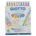 Giotto Turbo Soft Brush Markers Pastel Colours 10PC