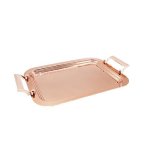 18-10 Stainless Steel Large Rose Gold Tray With Rose Gold Handle SGN2105