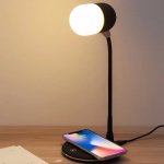 Wireless 15W Charging Bluetooth Speaker With LED Touch Lamp