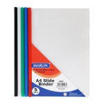 Marlin A4 Slide Binders Presentation Folders 1'S Assorted Colours - Pack Of 5