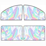 Jessejesse Blackout Magnetic Car Curtains Foldable Car Window Shades 4PCS