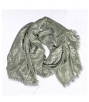 Raw-edge Lurex Shimmer Scarf - Sage Free