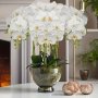 Elegant 9-Head Artificial Orchid - Perfect For Weddings Engagements Birthdays & Home Decor