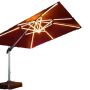 Cantilever Garden Umbrella With Light Burgundy And Khaki