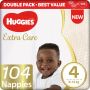 Huggies Extra Care Nappies Size 4 104S Mega Pack