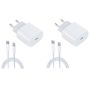 Fast Charging Type-c Cable And Adapter For Iphone Devices - Pack Of 2