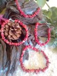 Red Coral-colored Chip Bracelet